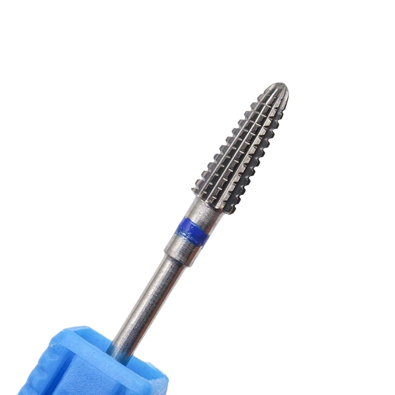 New 4mm cone helical tooth shape carbide nail drill bit electric nail file drill bit coarse carbide drill 3/32''