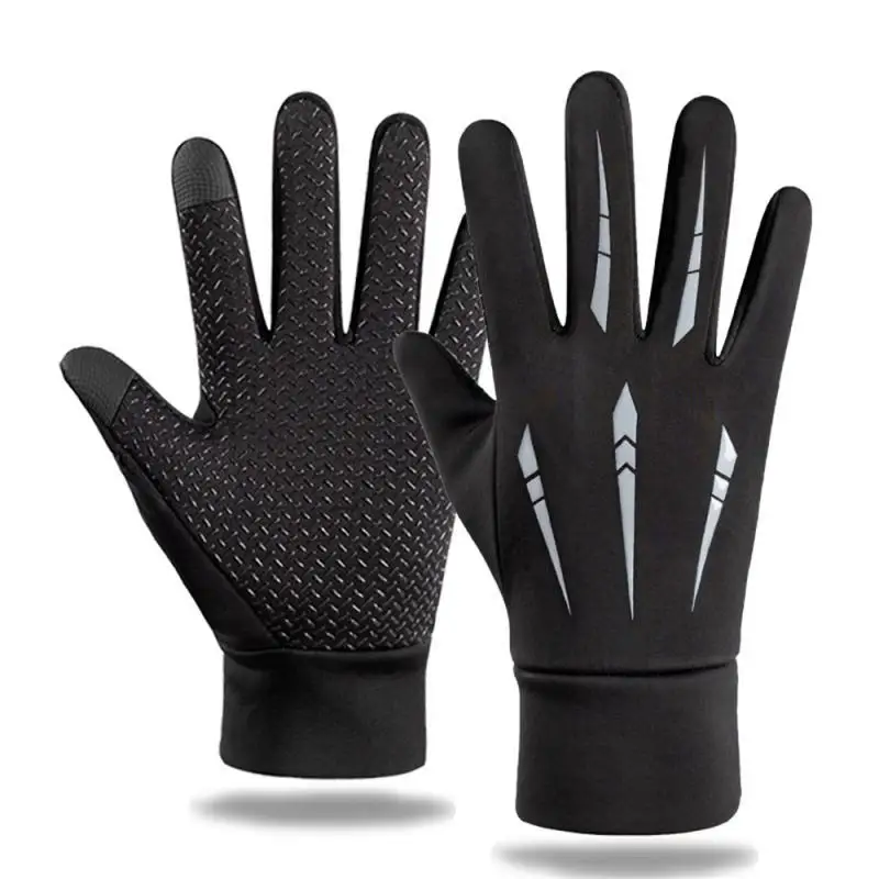 Guantes de montar impermeables de invierno para hombre, adecuados para deportes al aire libre, correr, esquí en motocicleta, pantalla táctil