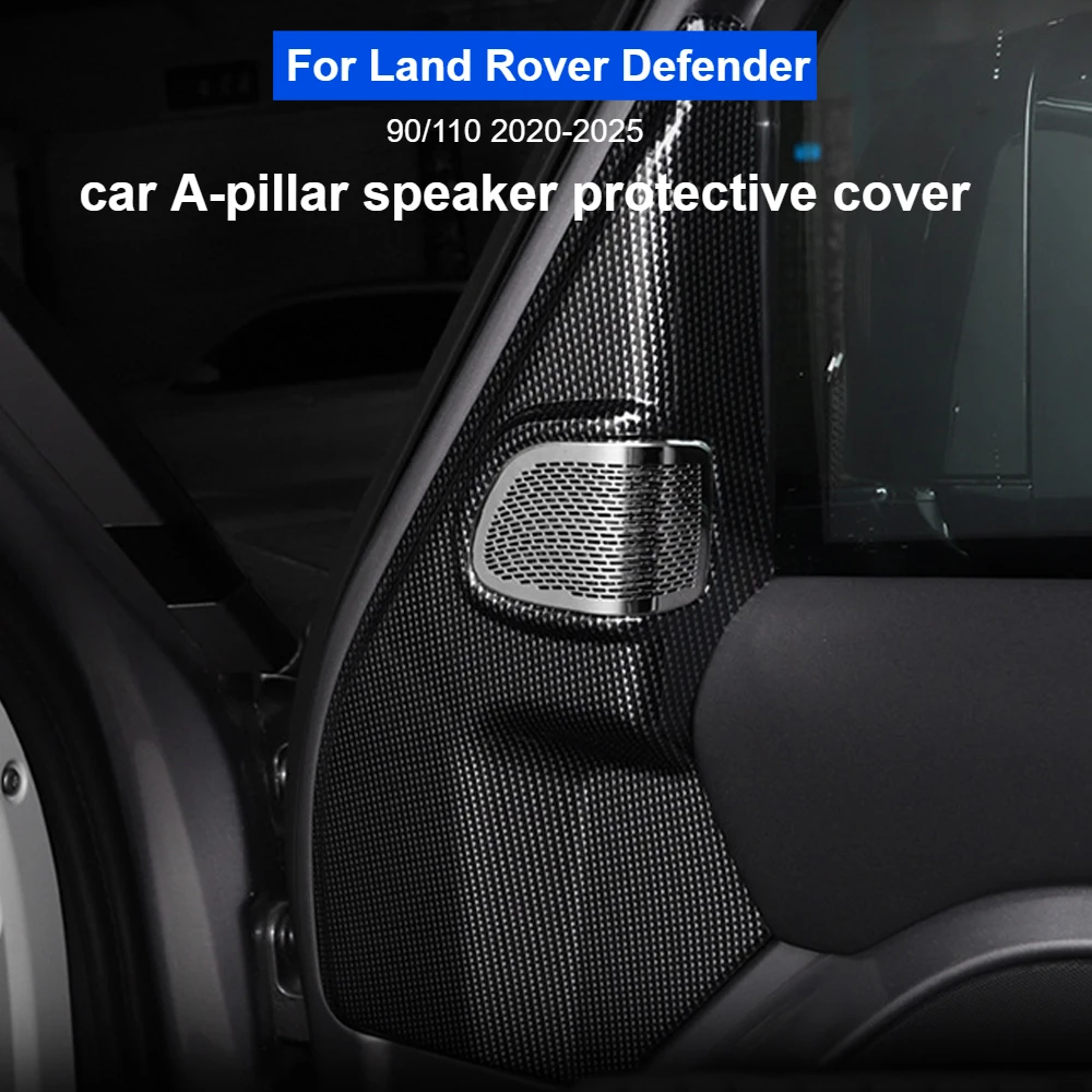 

For Land Rover New Defender 90 110 2020 -2025 2pcs Car A-pillar Speaker Cover All-around Audio Protective Cover