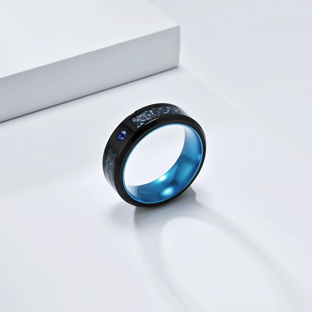 خاتم التنين الفولاذ المقاوم للصدأ Nibelungen المؤكسد الألومنيوم البطانة الرجال القوطية مجوهرات هيبوالرجينيك جريئة اكسسوارات للرجال #3