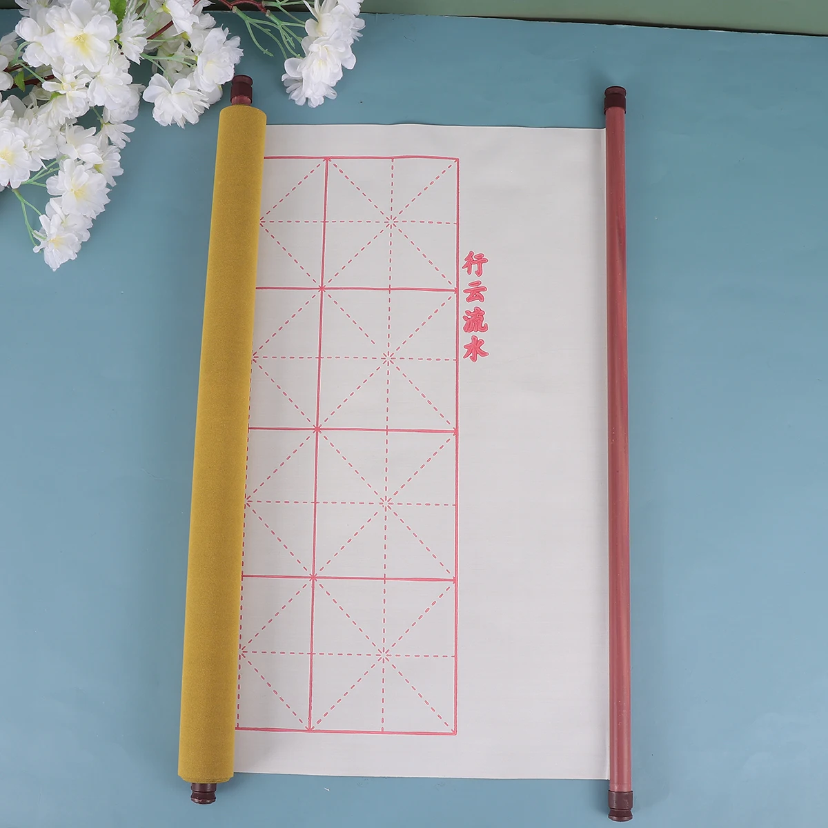 

4Pcs Calligraphy Writing Cloth Eco Friendly Safe Tools Bamboo Brush Pen Water Dish Practice Painting Beginner Set