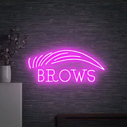 Brows neon light Eyelashes Neon Sign Business beauty neon sign Wall decor Beauty Salon Sign eyelash decor nails Shop Decor