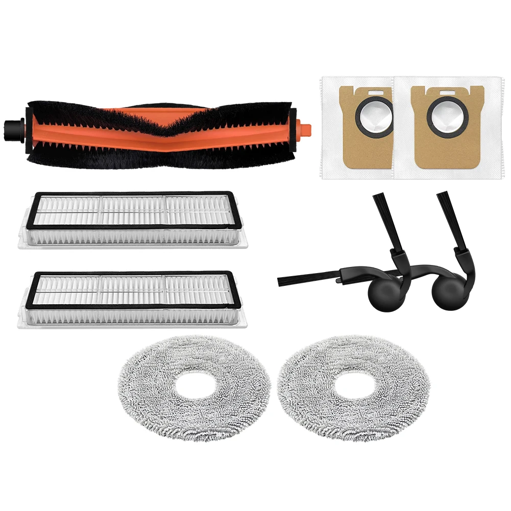 For Xiaomi For Mijia for h50 Pro (0V42GL) Maintenance Kit Featuring Main Brush Side Brushes Filters Dust Bags and Cloths