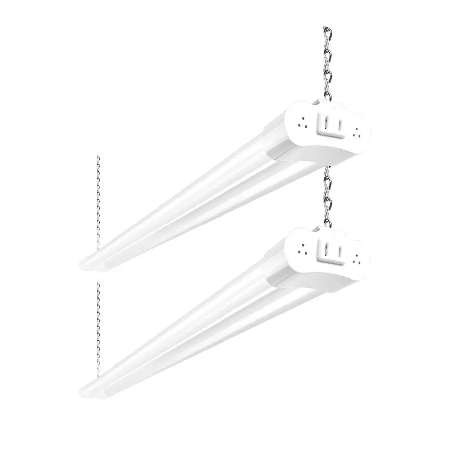

2 Pack 4FT Linkable LED Shop Light for Garage, 6500lm, 4FT 60W Utility Light Fixture, 5000K Daylight LED Workbench Light with Pl