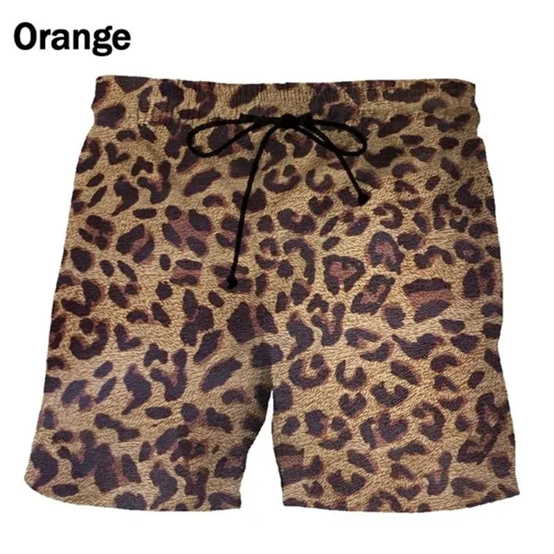 Pantalones cortos de playa con estampado 3d de piel de Animal para hombre, Shorts de natación divertidos e informales, ropa de calle, bañadores