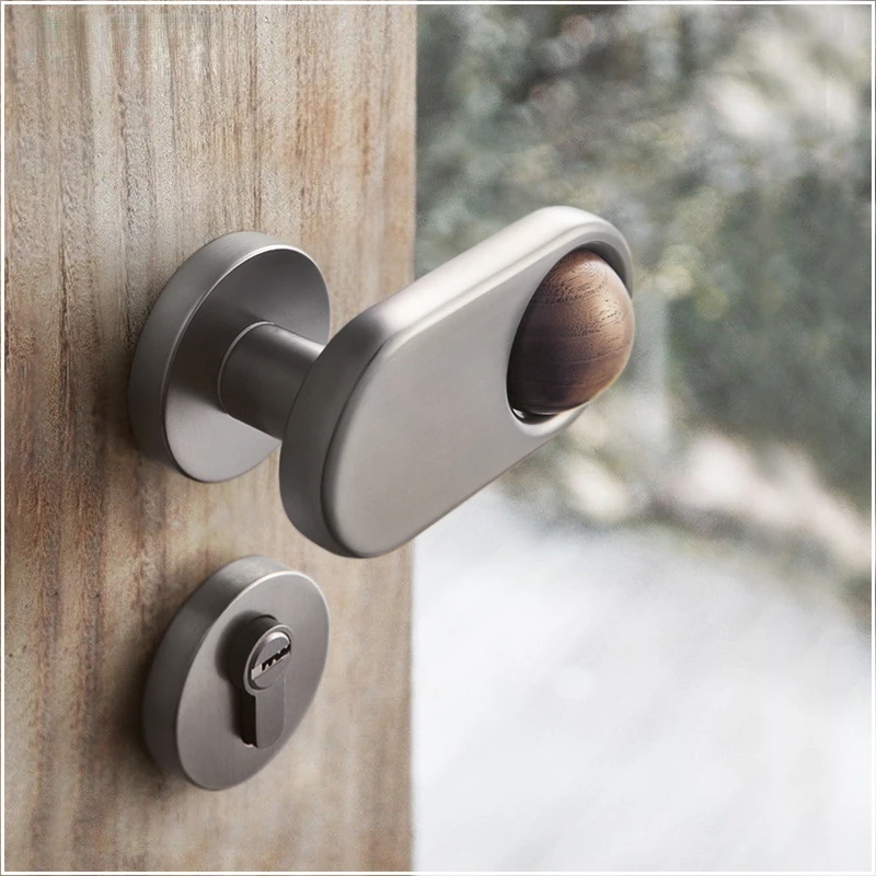 walnut door handle high standard simple zinc alloy door handle lock