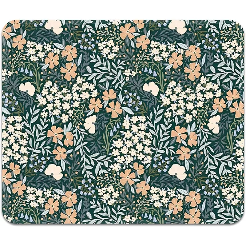 Square Mouse Pad Stitched Mousepad Rubber Cloth Computer Mouse Pad Non-Slip Rubber Base Mause Pads Computers Laptop Mice Flower