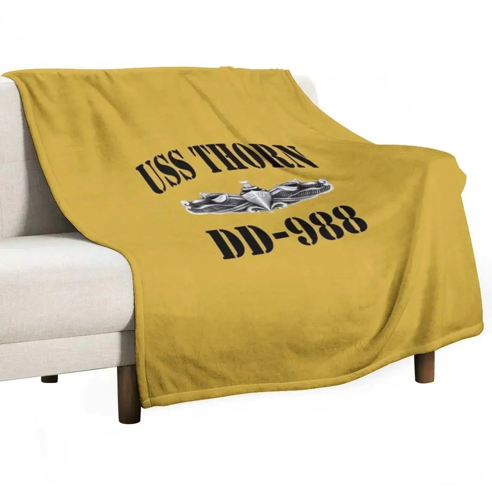 USS THORN (DD-988) SHIP'S STORE Throw Blanket Decorative Sofas Hairys Bed linens Custom Blankets