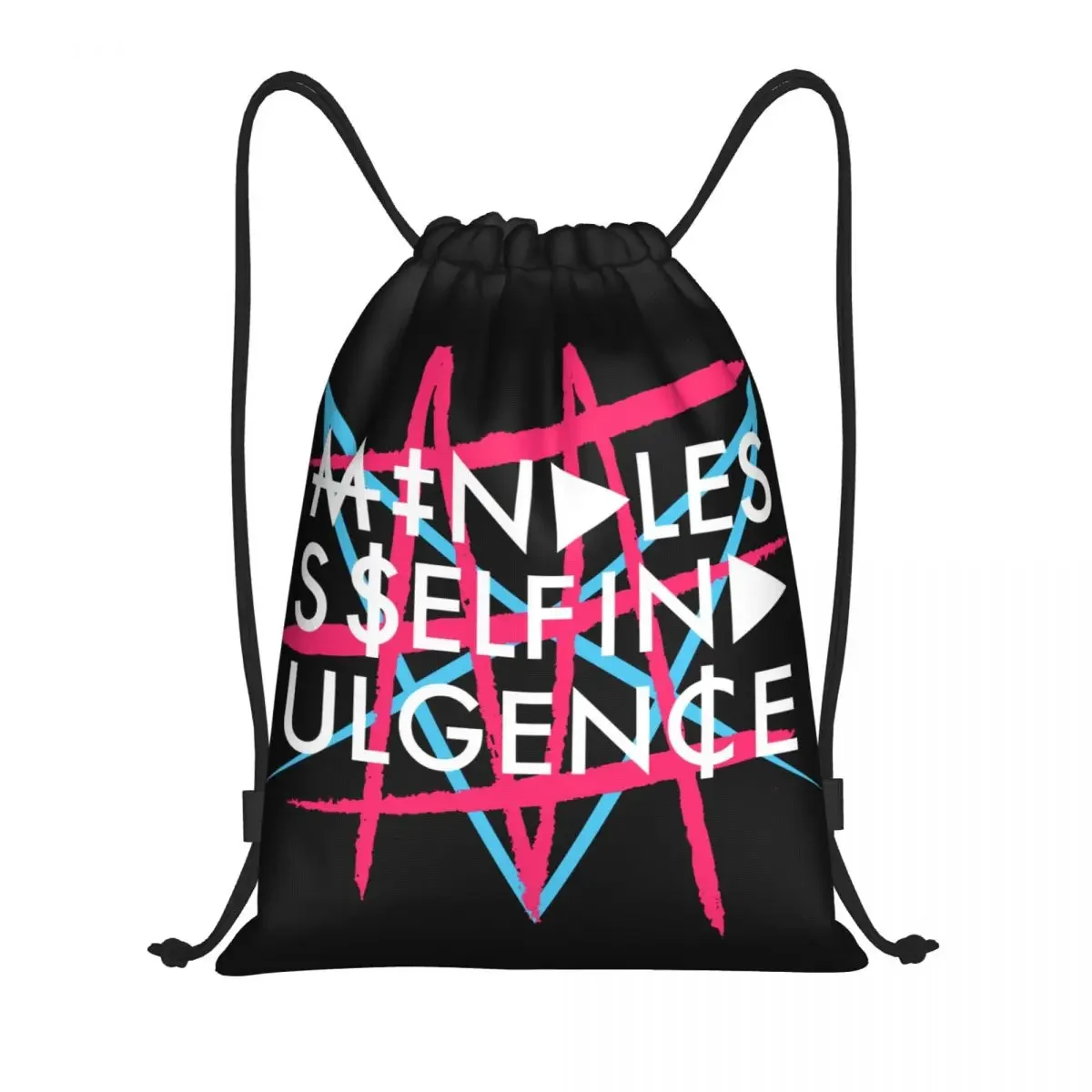 Custom Mindless Hip Hop Punk Rock Self Indulgence Drawstring Backpack Sports Gym Bag for Women Men Electro Training Sackpack