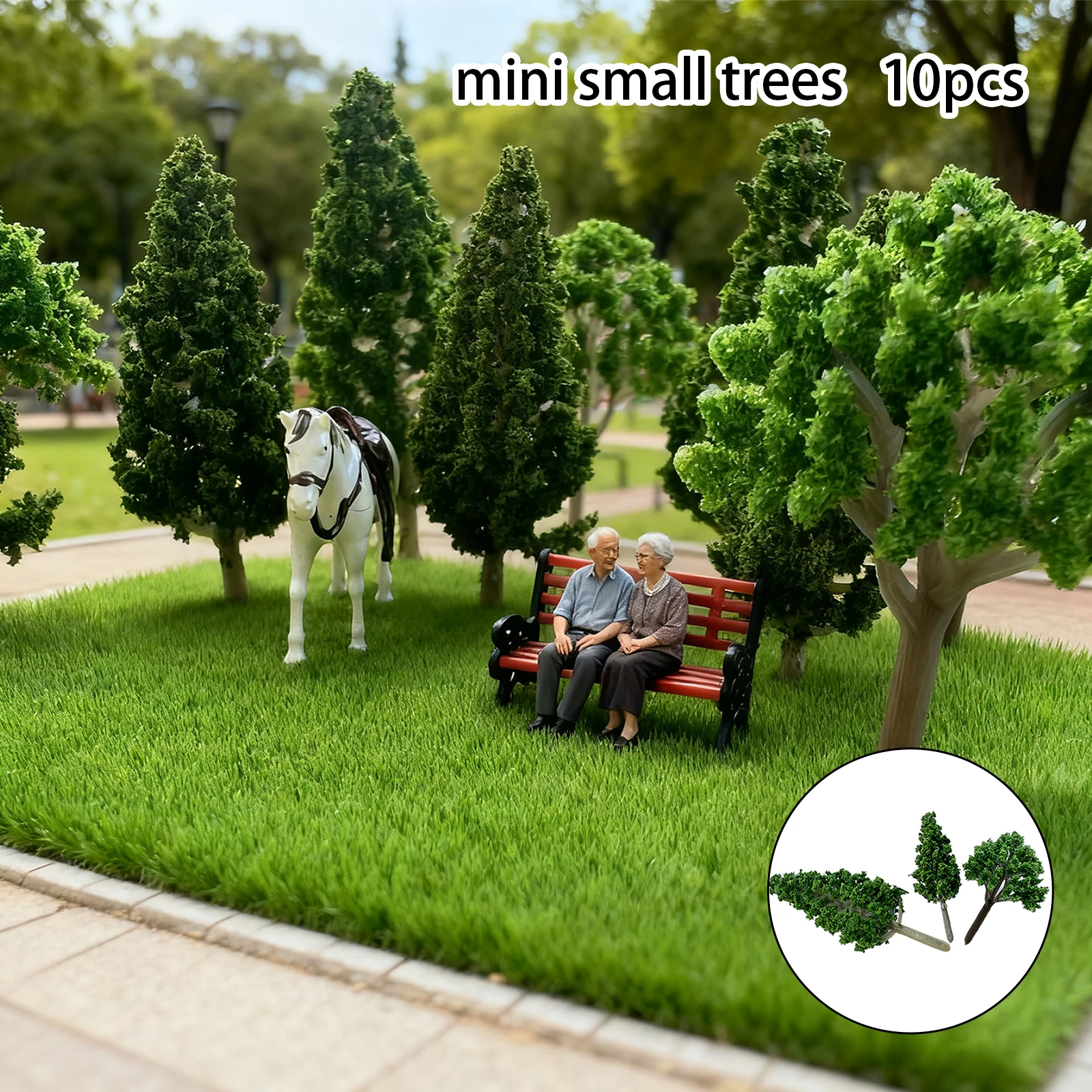 

10Pcs Mixed Miniature Model Trees Fake Plant Diorama Supplies for Train Architecture Building Landscape DIY Crafts