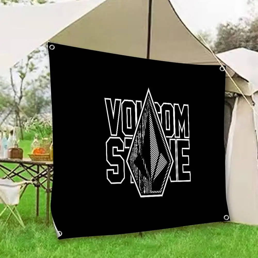 V-VolcomS Fishion الفاخرة راية الفن الطباعة اليابانية جدار العلم أنيمي الجدار الشنق ديكور المنزل