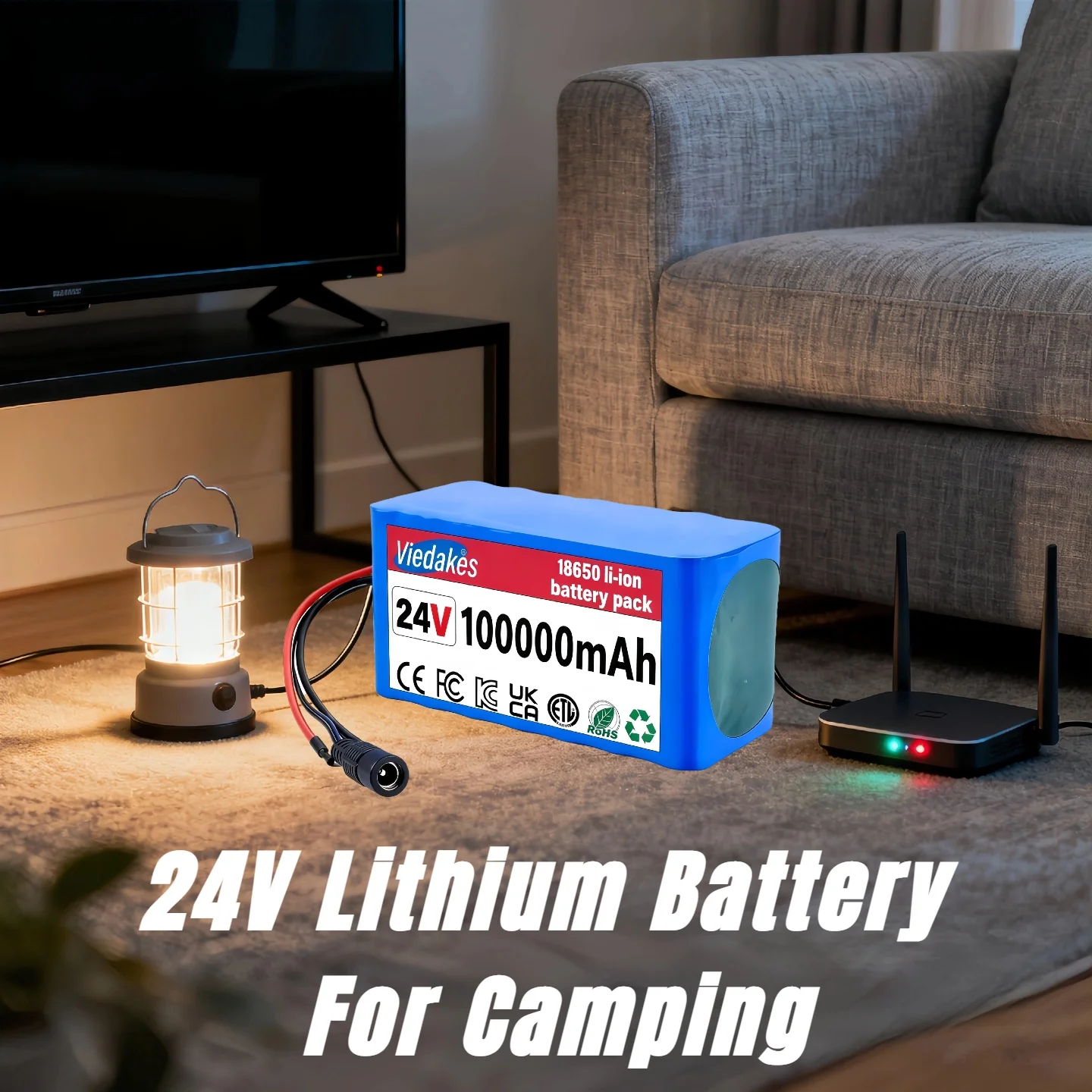 

24V 100000mAh ultra large capacity 7S3P 24v lithium battery pack for camping with high capacity