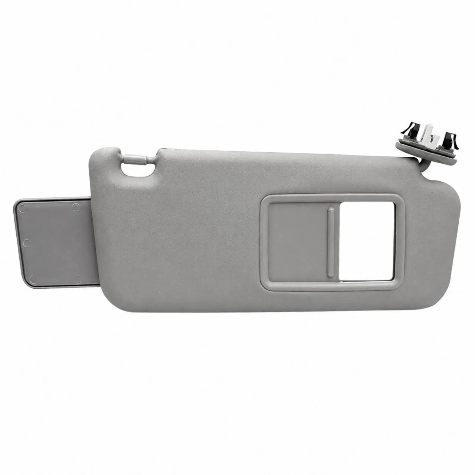 Interior Sun Visor Replacement for Passenger Side with Built in Mirror and Mounting Kit Gray PVC for Vehicle Roof