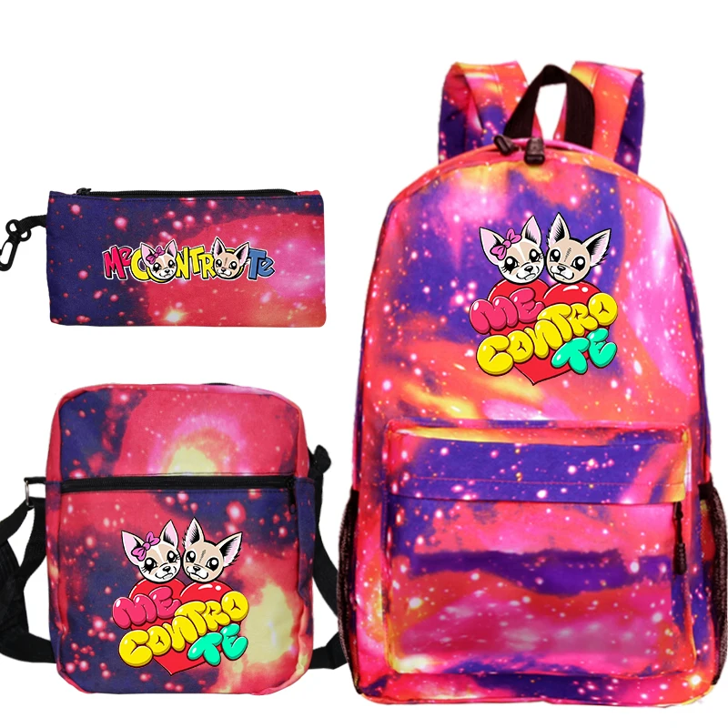 Me Contro Te 3Pcs/Set Backpacks Students Girls School Bagpacks Pencil Case Shoulder Bags Me Contro Te Boys School Bags Knapsacks