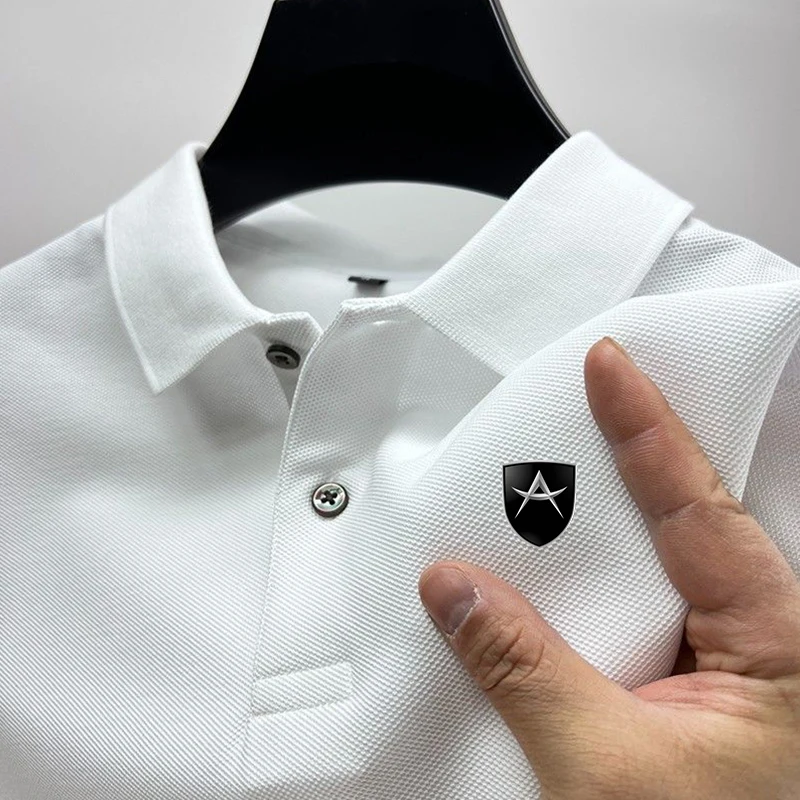 2024 Apollo Nieuw Zomermode Poloshirt, Hoogwaardig Herentopje Met Korte Mouwen, Zakelijk Casual Herenpoloshirt