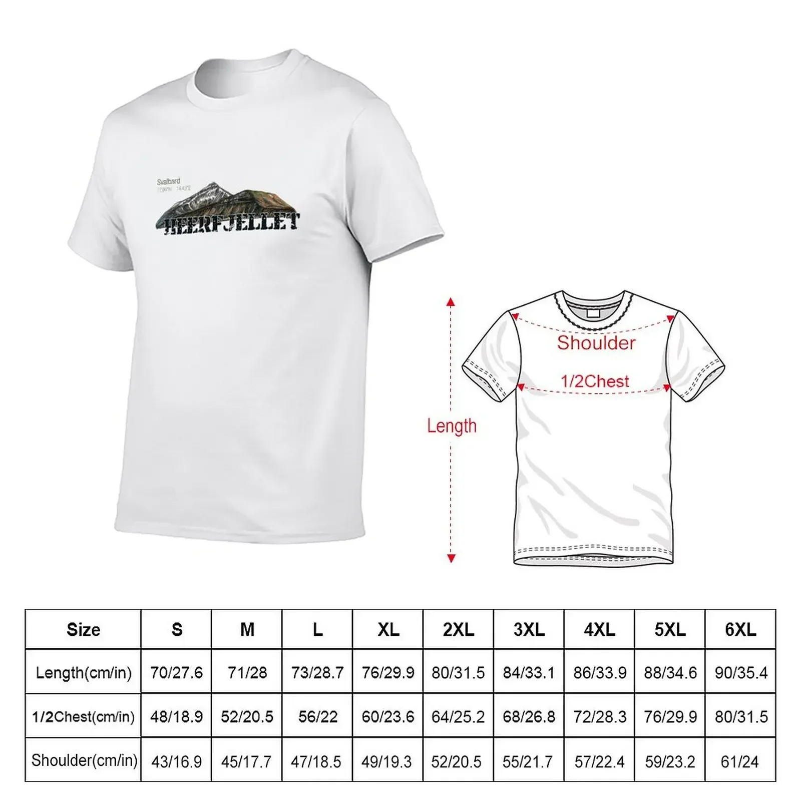 Arctic Svalbard mountains. Heerfjellet T-Shirt sports fans blanks vintage graphic tee mens funny t shirts