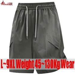 Plus Size 8XL 9XL Men's Cargo Shorts Summer Joggers Sport Running Casual Multi-pocket Pant,Five-point Fitness Beach Shorts Homme