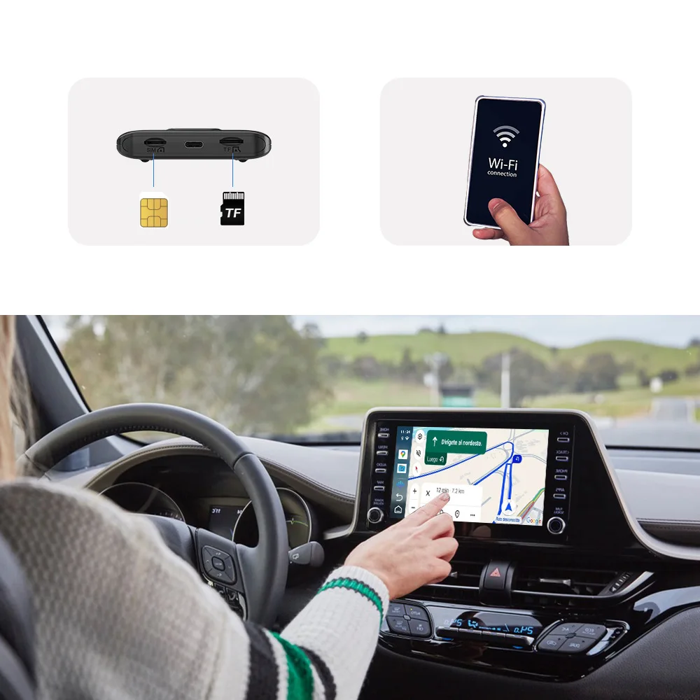 2025 CarPlay AI Box ไร้สาย Android Auto Adapter - Qualcomm SD6125 สมาร์ททีวี Dongle w/ติดตั้ง Netflix YouTube สําหรับ Univers