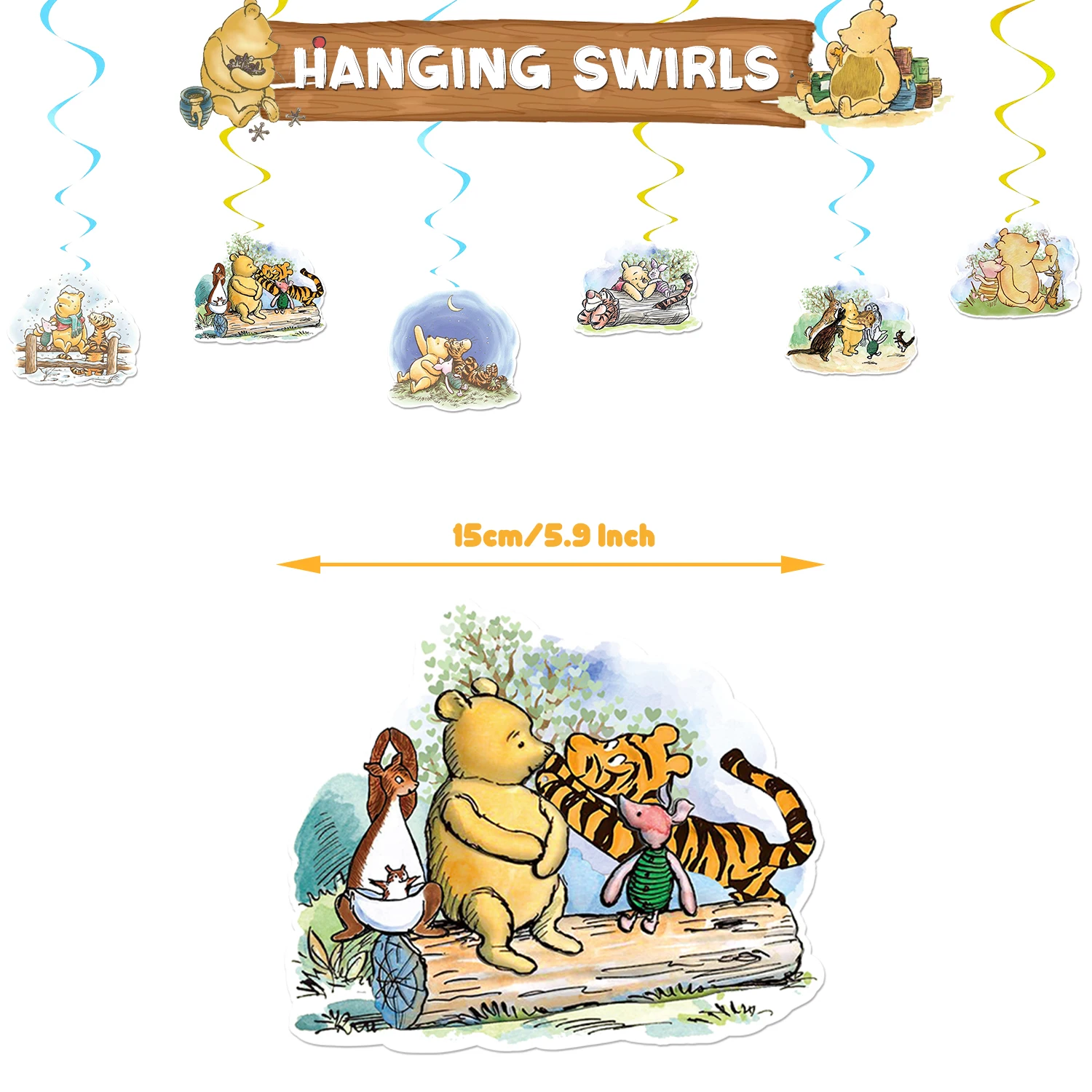 Winnie Puuh Geburtstagsdekoration Puuh-Bär Teller Tischdecken Servietten Banner Becher Kindergeburtstag Geschenke Babyparty