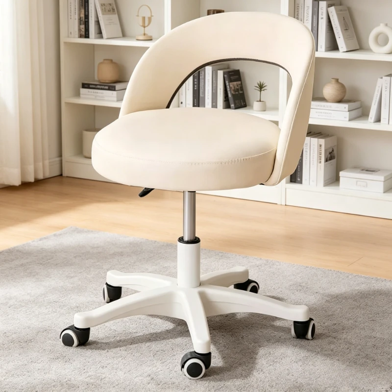 Leather Rotate Makeup Chair Household Can Adjust Office Stool Bedroom Dressing Dressing Table Lift Backrest Comfortable Chair