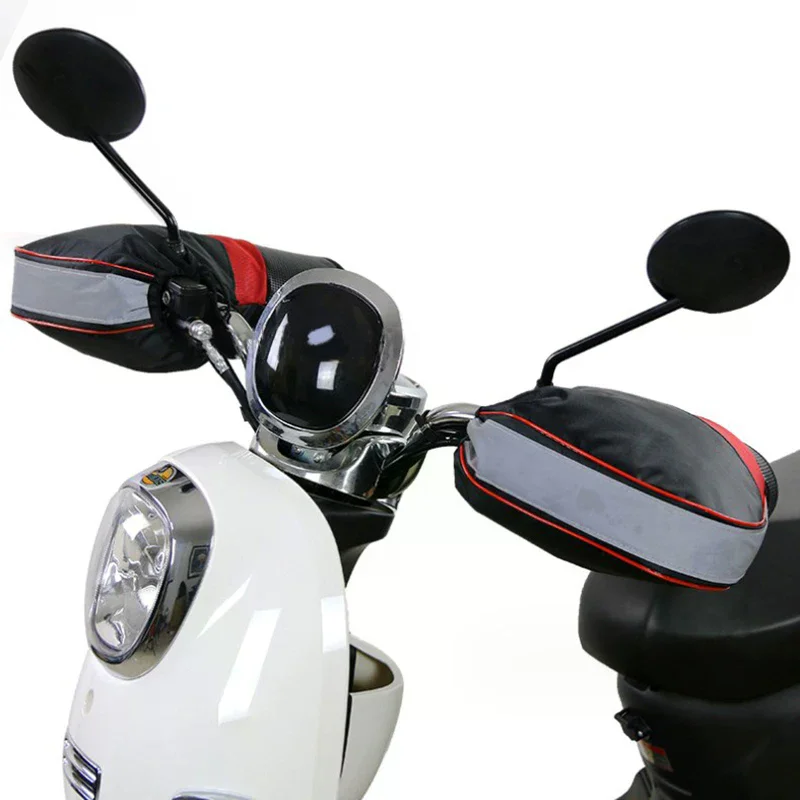 

1 пара муфт на руль мотоцикла, защитные перчатки для мотоцикла, скутера, толстые теплые муфты на руль, непромокаемые зимние теплые перчатки