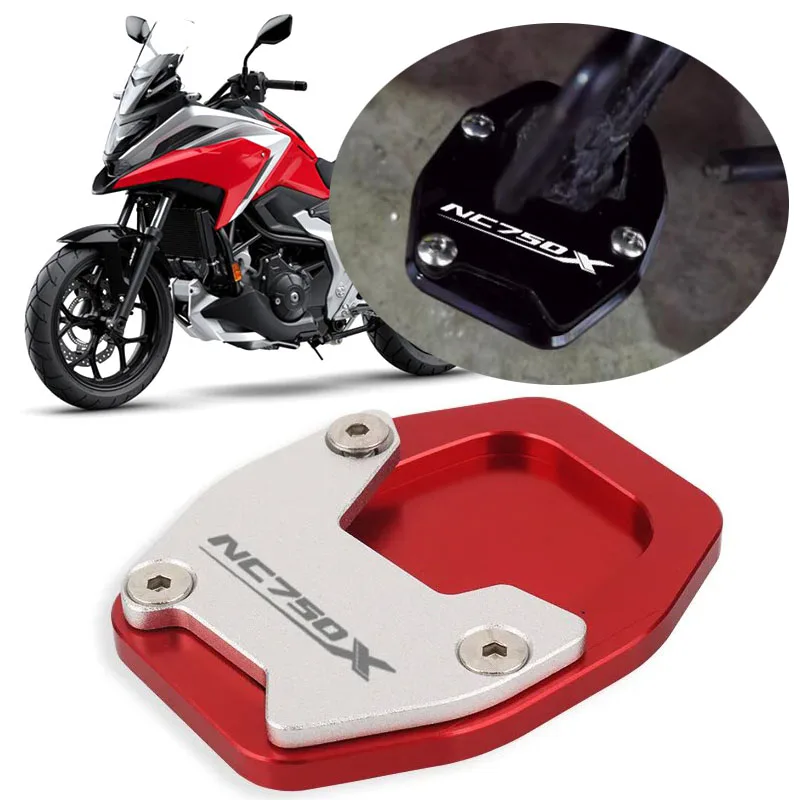 دراجة نارية CNC مسنده حامل جانبي تمديد المكبر الوسادة ل NC750X NC 750X NC750 X 2021 2022 2023 #1