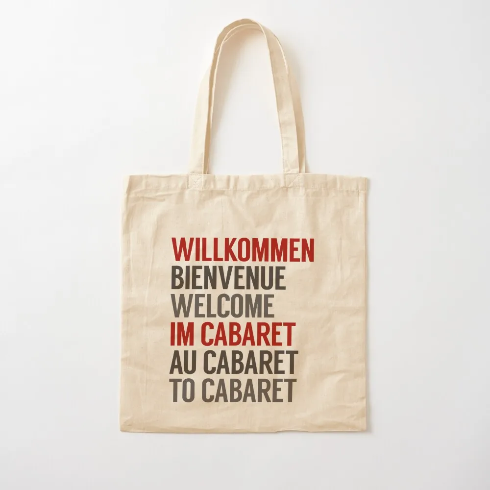 Willkommen Im Cabaret Tote Bag Canvas shoulder bag Women's tote bag eco pack Gift bags