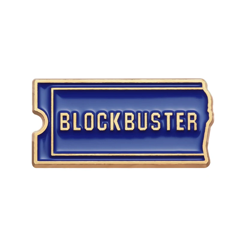 Blockbuster Ticket Brooch Enamel Pin Retro Video Collect Films Movie Hat Lapel Clothes Badge Jewelry Friends Backpack Wholesale