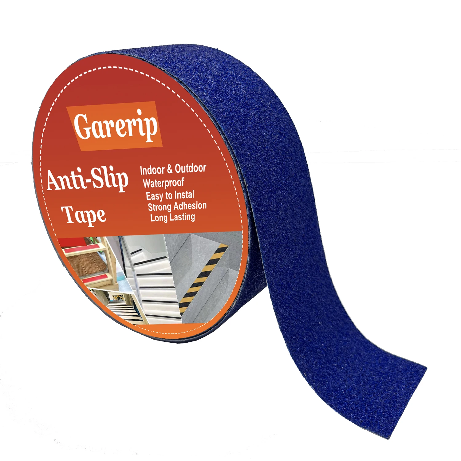 1 Roll of Safety Anti-Slip Tape, 5cm X 10.6m , Blue Anti-Slip Tape for Indoor/Outdoor Stairs, Bathtubs, Bathrooms, Boats, Staircases, Swimming Pool Steps Safety Anti-Slip Tape
