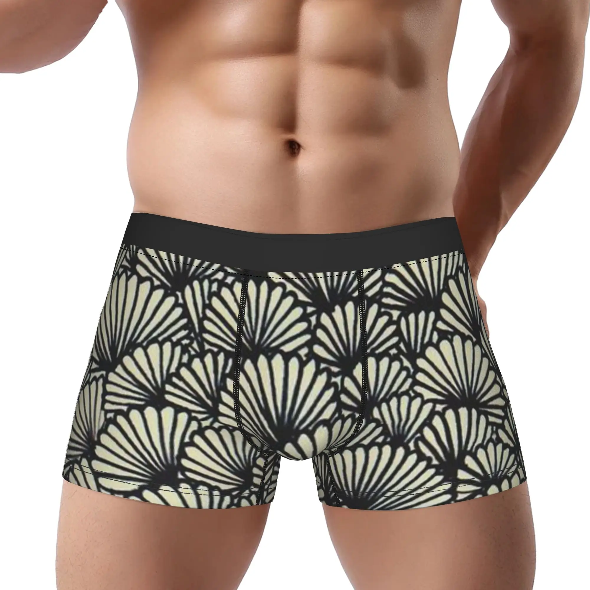 Sector (3) Fan Pattern Underpants Breathbale Panties Man Underwear Comfortable Shorts Boxer Briefs