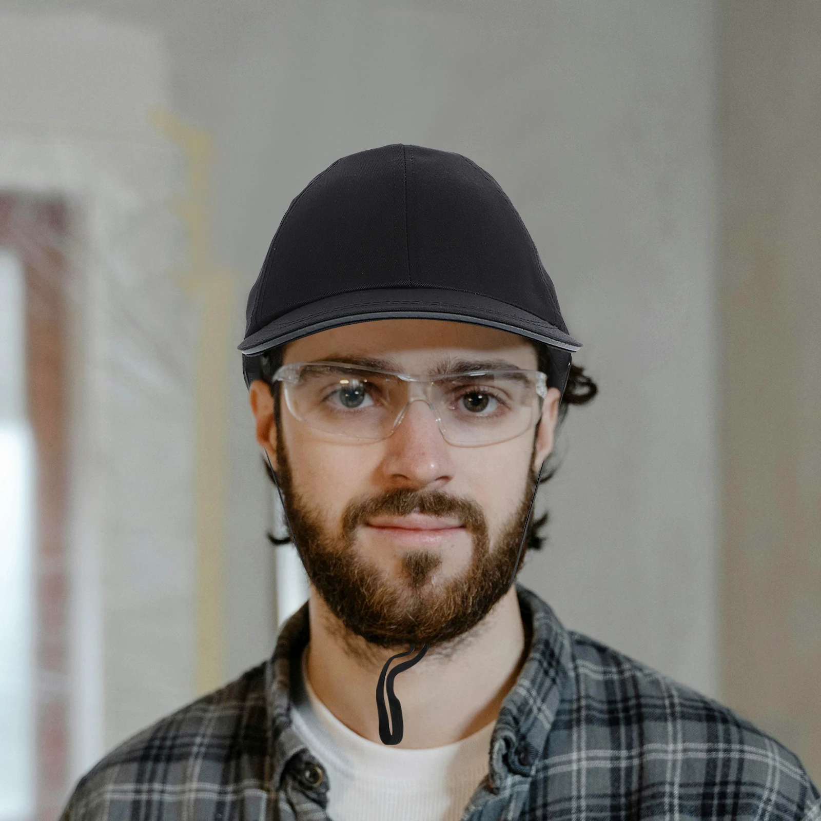 

Safety Hat for Welding 4 Holes Black EVA Sponge ABS Material Lightweight Construction Work Cap Protect Helmets Men