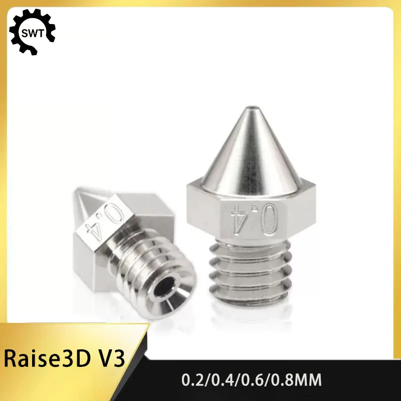 Raise3D Pro2 & E2 N Series V3 Reinforced Hardened Nozzle High Temperature Wearproof 3D Printer Replacement Nozzle