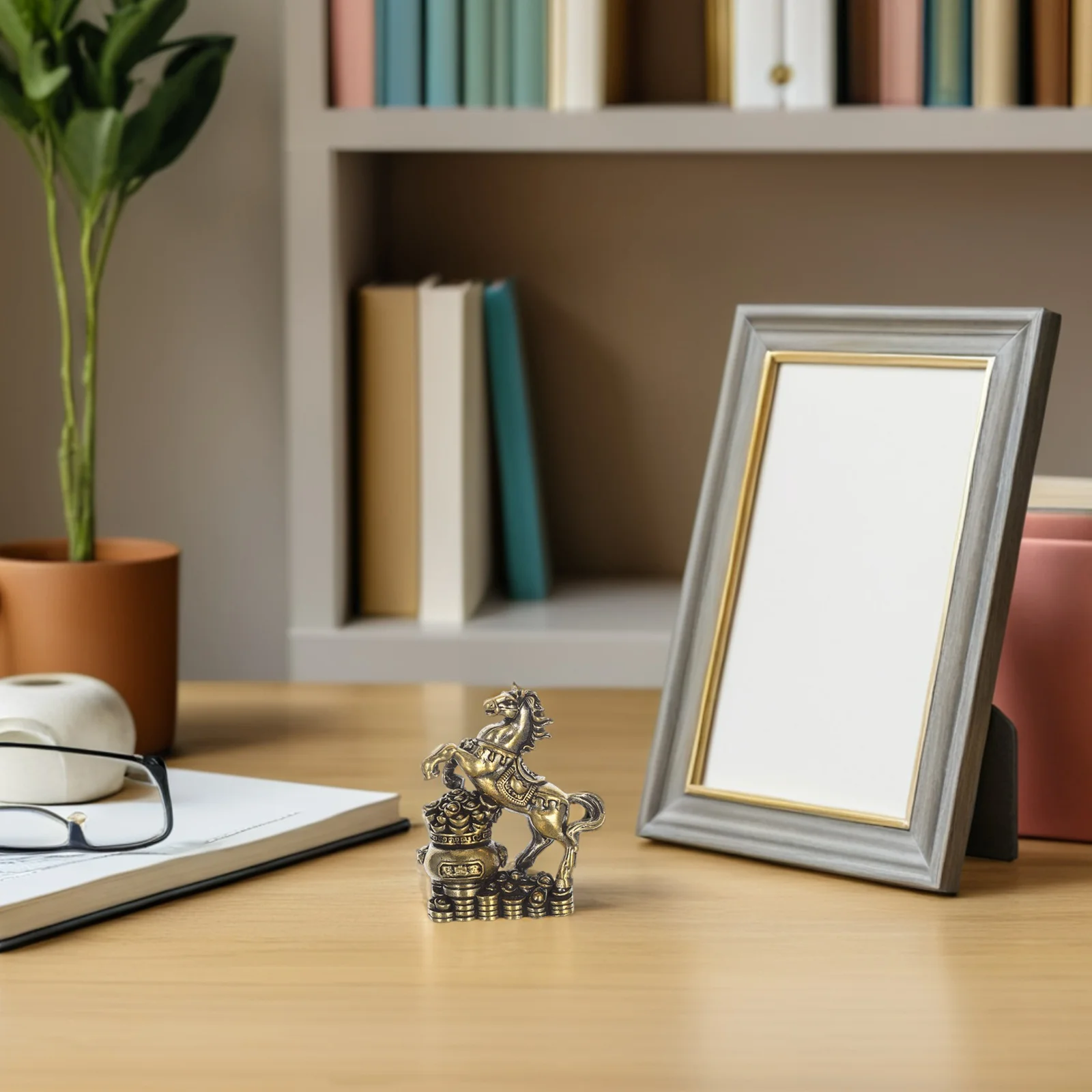 

Chinese Horse Zodiac Brass Statue Intricate Detailing Unique Design Wealth Accumulation Elegant Polished Finish Home Office