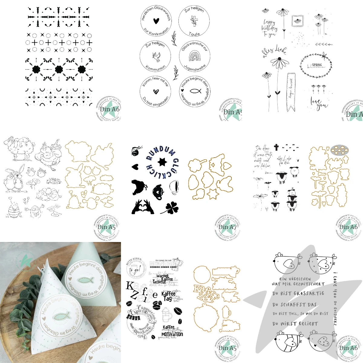 Geschenkbandstanze - Ostern Stamps 2026 Neue Metall-Stanzformen für Scrapbook, Tagebuch, Dekoration, Prägeschablone, DIY-Grußkarten