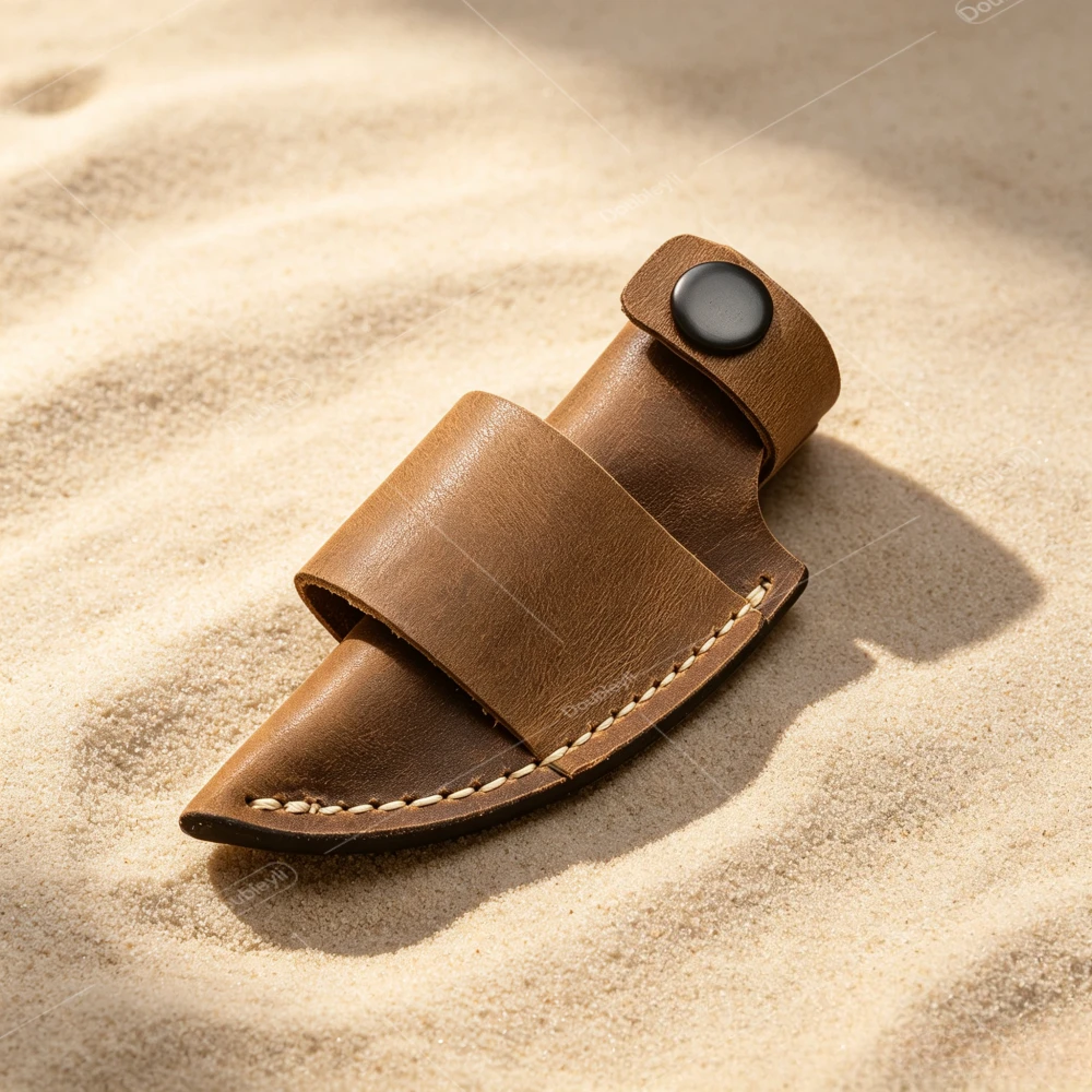 Durable Practical Tool Outdoor Enthusiasts EDC Handcrafted Top-grain Leather Sheath - 1 Piece
