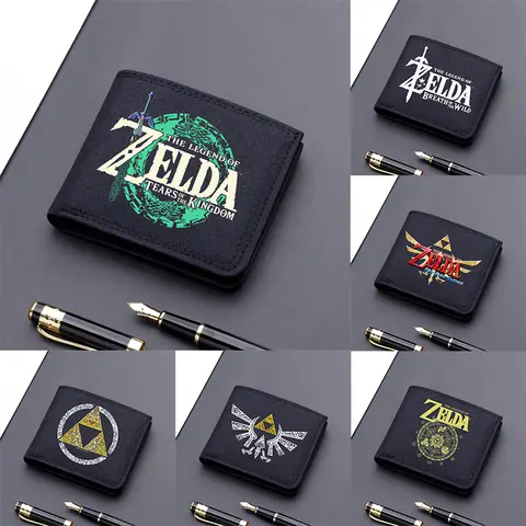 New Zelda Purse Anime Figur Printed Wallets Cartoon Key Storage Bags Multi-purpose Wallet Zipper Coin Purses Birthday Gifts