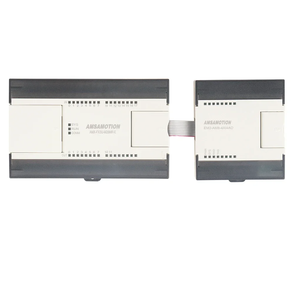 EM3 Module for AMSAMOTION FX3U PLC Programming Controller Analog 4I/4O EM3A-IO8R EM3A-AM8 EM3A-AE8 EM3A-AQ8 EM3A-AR8G PT100