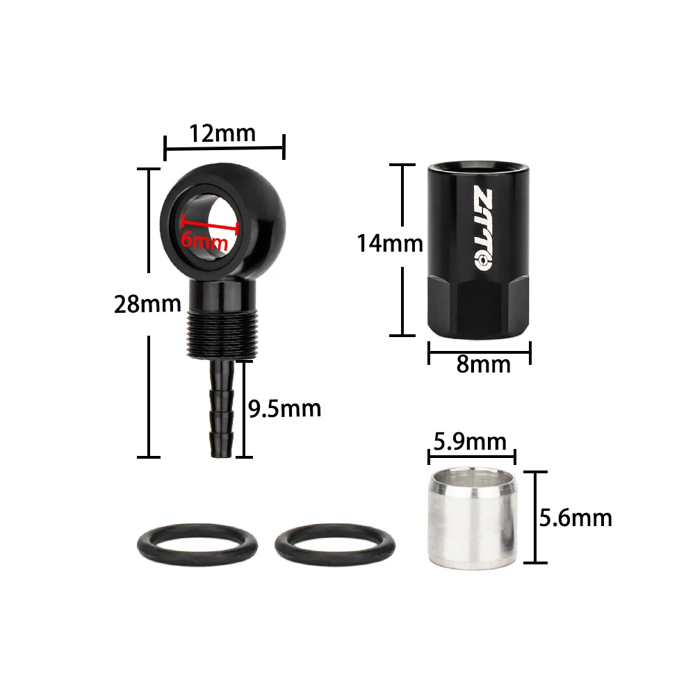 ZTTO Bike Hydraulic Brake Banjo Fitting Oil Needle Bicycle Disc Brake Hose Fitting Olive Head Connector For BH90 SLX XT XTR - view 3