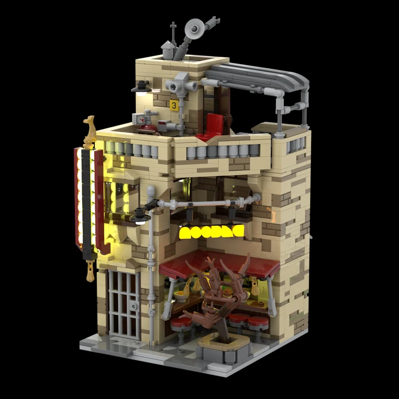 

1364pcs MOC Modular 16x16 Noodle Shop Building Blocks Christmas Gift Toy to Develop Patience and Concentration