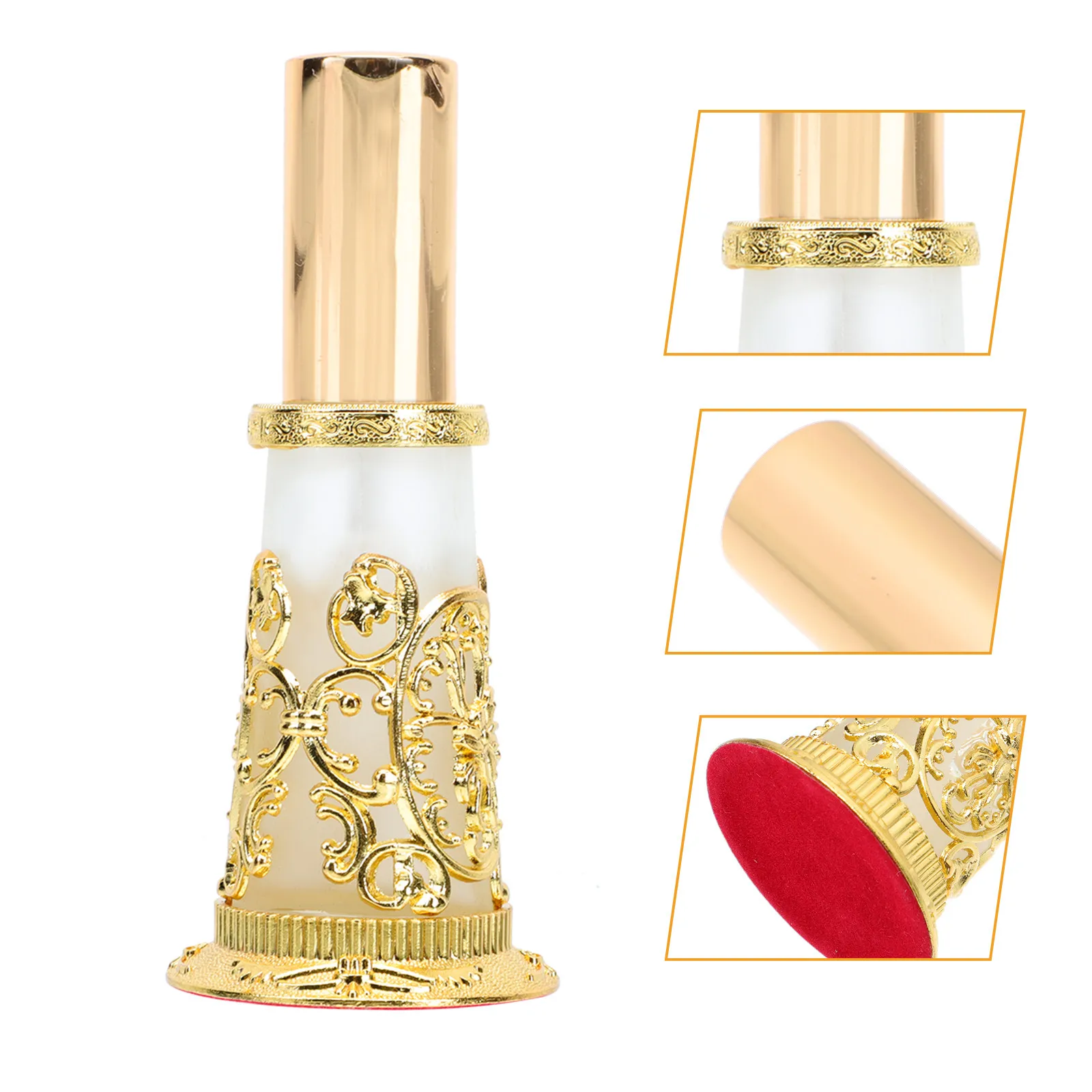 

1Pcs Lotus Perfume Spray Bottle High-Quality Glass Alloy Sturdy Decorative Accessory Middle Eastern Storage