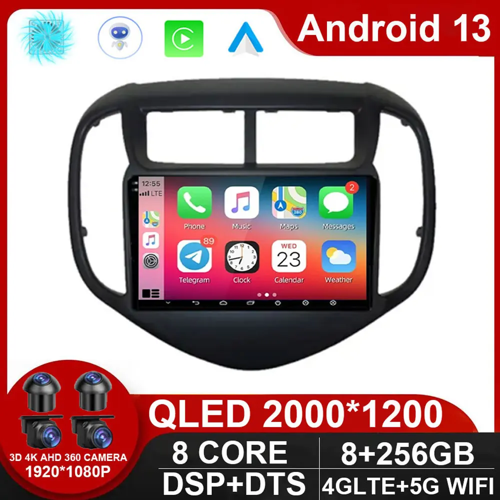 

Car Radio Carplay For Chevy Chevrolet AVEO Sonic 2017 - 2021 GPS Navigation Video Android 13 Auto Stereo 5G Wifi Screen No 2din