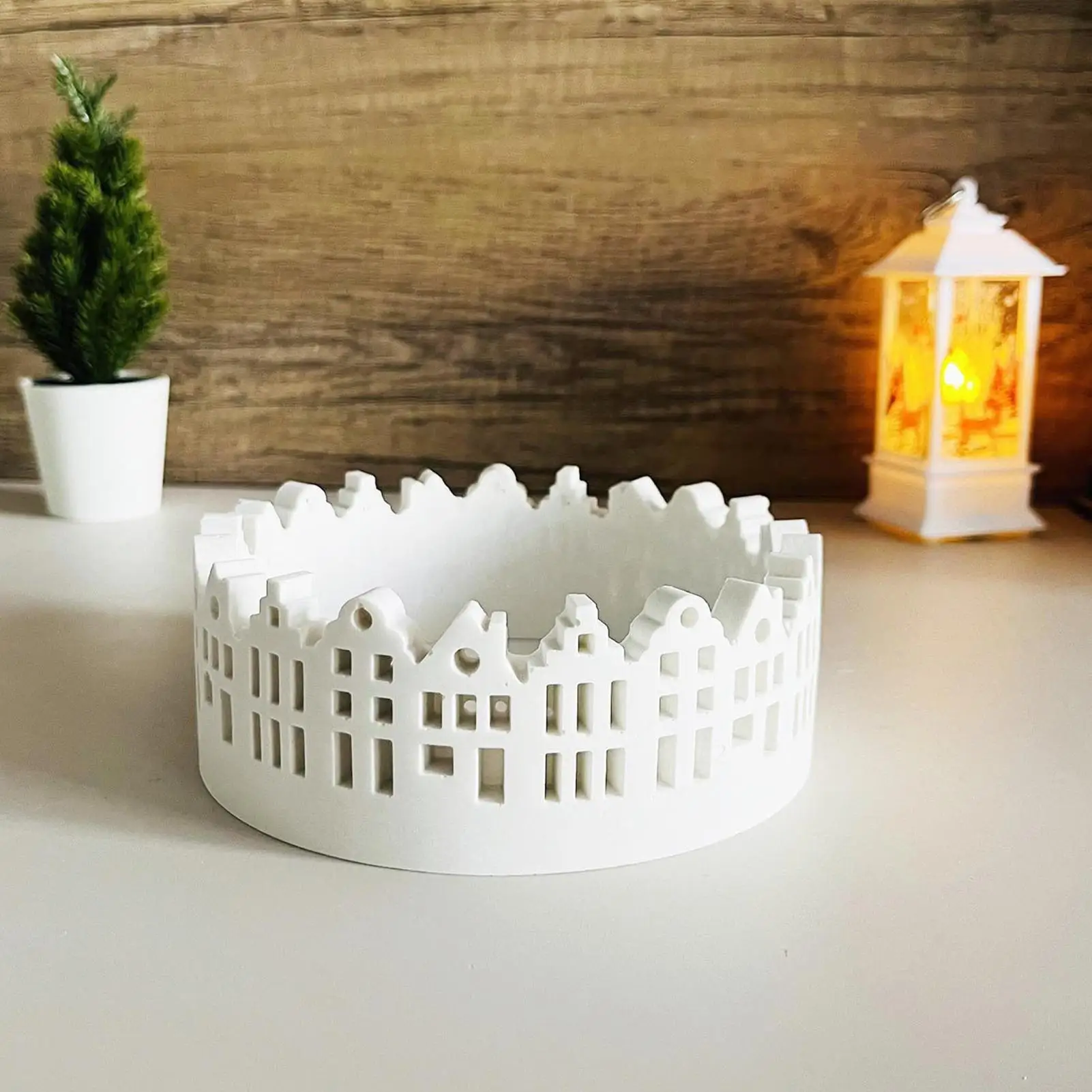 

Силиконовая форма для подсвечника, 3D полая силиконовая форма, антипригарный гаджет ручной работы для изготовления украшений, кухонная свеча для торта