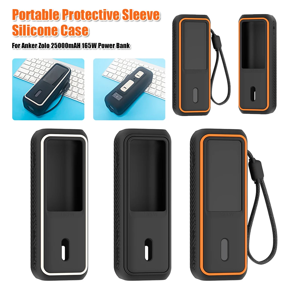 

Portable Protective Sleeve Repeatable Washable Shockproof Protective Cover Compatible for Anker Zolo 25000mAH 165W Power Bank