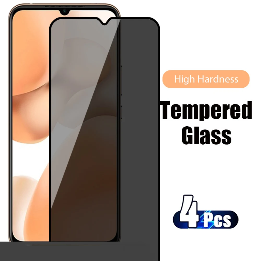 4 PCS! Full Cover Anti-Spy Screen Protector for  OPPO Reno 5 Lite Private Glass for OPPO A96 A17