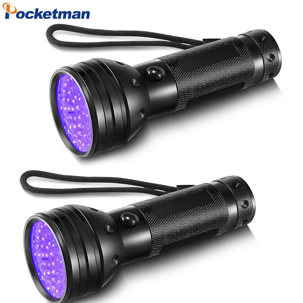 51LED UV Flashlight 395-400nm Black Light Flashlights Ultraviolet Torch UV Light Detector for Pet Urine Stains Scorpion