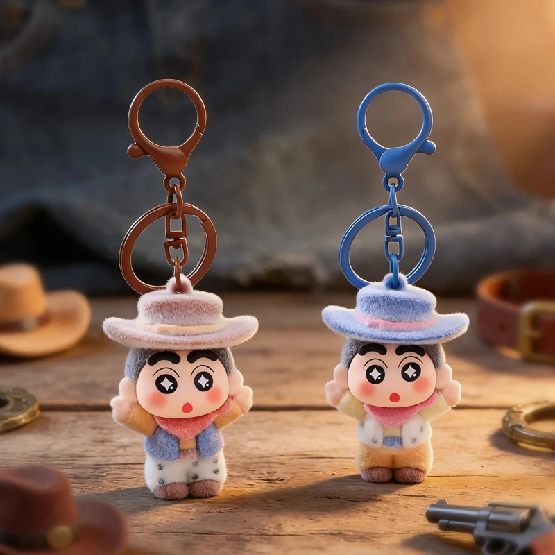 Crayon Shin-Chan Keychain Cute Creativity Flocking Superhero
