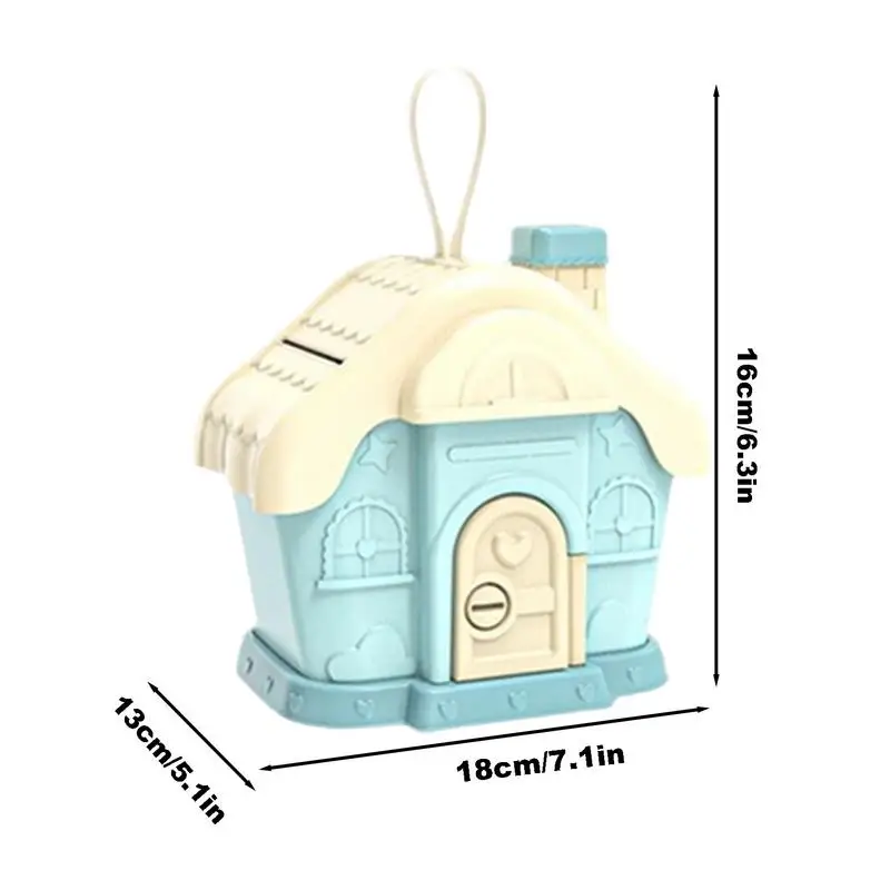 House Shaped Piggy Bank Children's Toys Cartoon Coin Money Pot Kids Money Saving Box House Shape