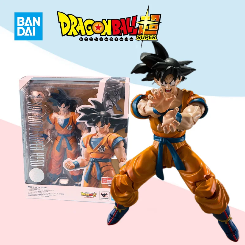 

Bandai Original BOX S.H.Figuarts SHF Dragon ball SON GOKU SUPER HERO full action anime model kit finished toy gift for kids