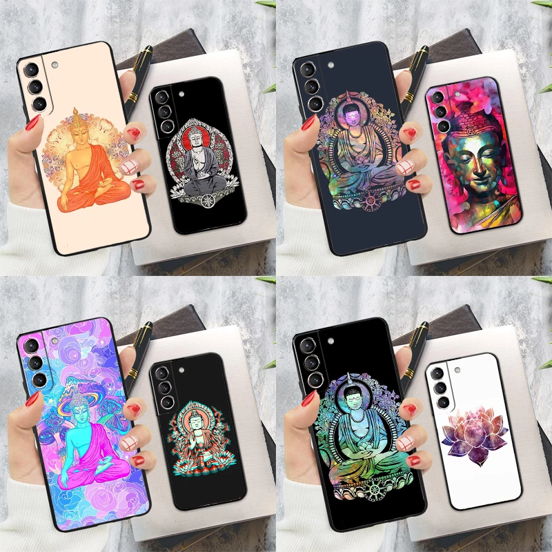 Trippy Gautama Buddha Phone Case For Samsung Galaxy S24 S22 S23 Ultra S20 S21 S24 FE S9 S10 Plus Note 10 20 Ultra