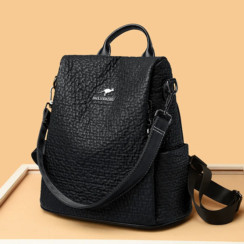 2024 Luxury Brand Women\'s Anti theft Bag High Quality Large Capacity Girl Backpack Retro Trendy Female Shoulder Bags Sac A Dos